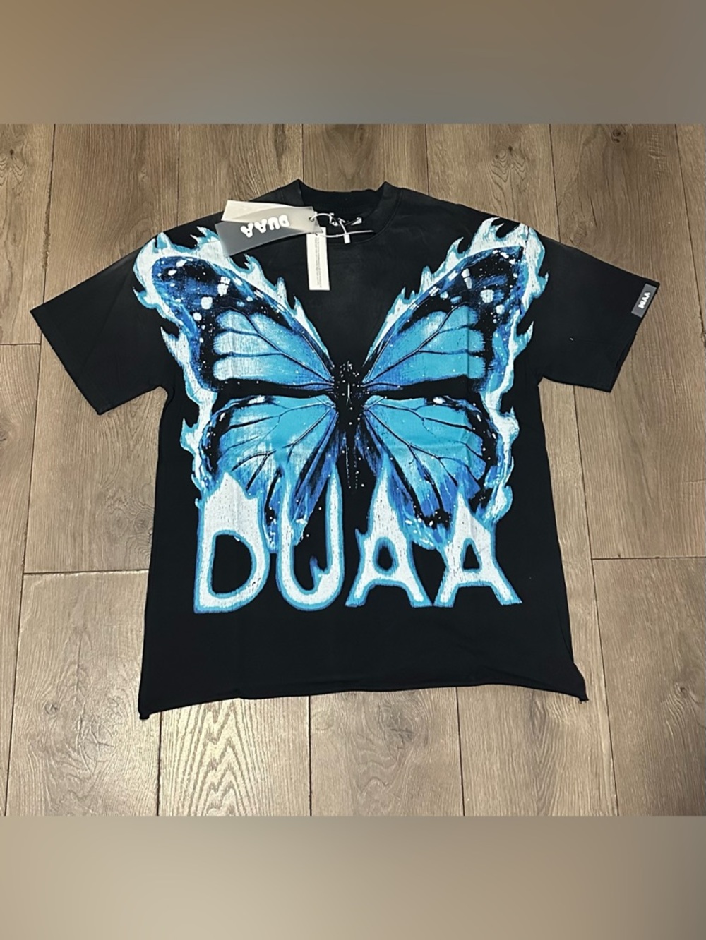 DUAA Tee with Blue Butterfly 🦋 Graphic